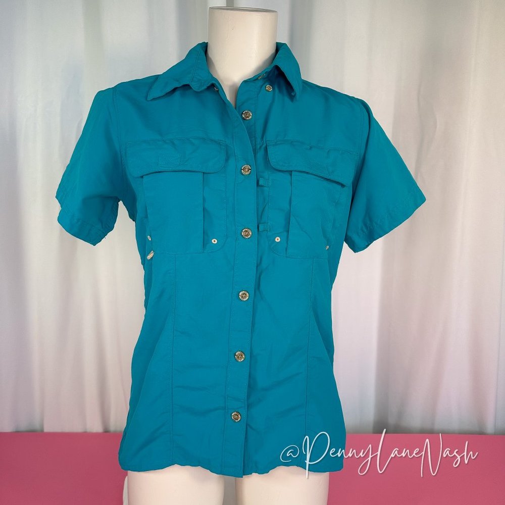 Magellan Outdoors Turquoise Button Down Shirt